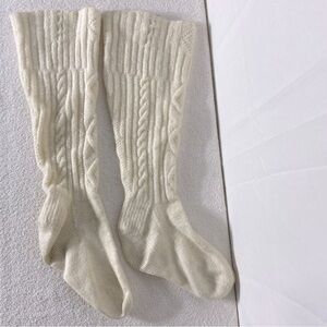 5/$25 Women’s Ecru Knit Knee High Boot Liners